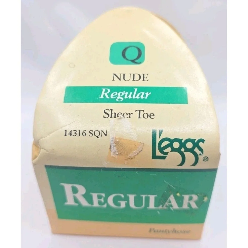 L'eggs Day Sheer Pantyhose Regular Panty Sheer Toe Nude Q 14316 100% Nylon